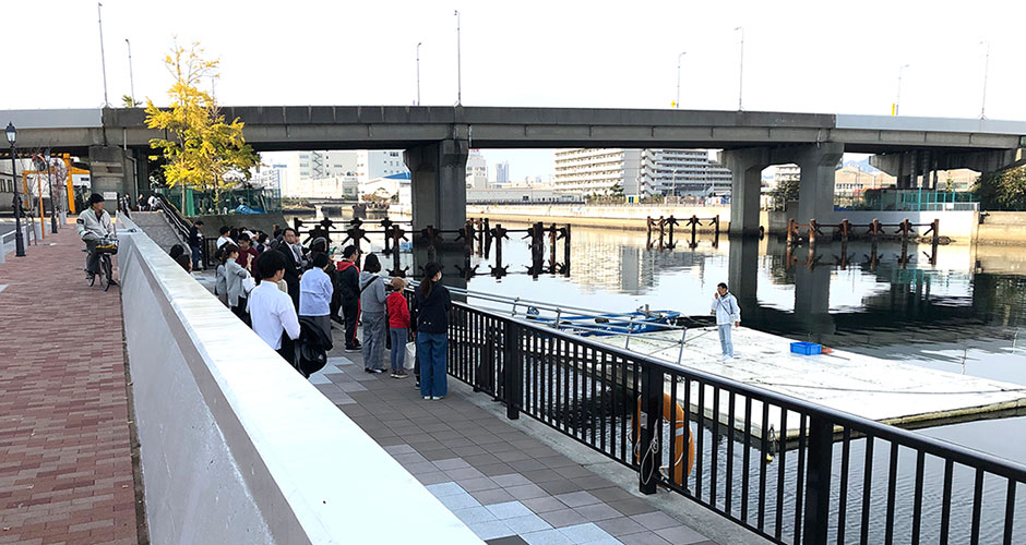 兵庫運河・真珠貝プロジェクトの浜揚式が開催されました！！